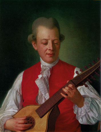 Carl Michael Bellman. Ölgemälde von Per Krafft d.Ä. 1779